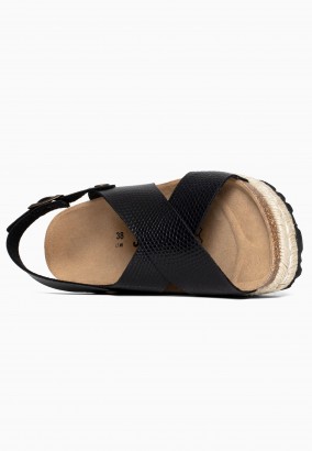 Sandales Avalon à plateforme Noir