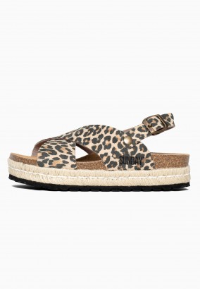 Sandales Avalon à plateforme Leopard