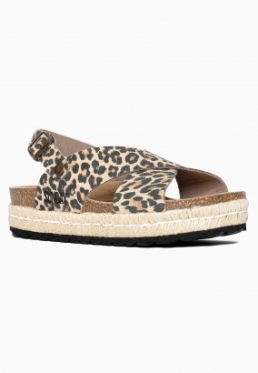 Sandales Avalon à plateforme Leopard