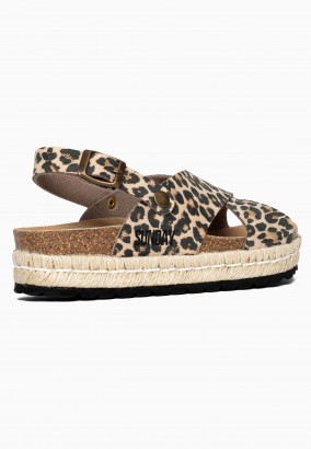 Sandales Avalon à plateforme Leopard