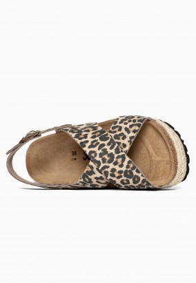 Sandales Avalon à plateforme Leopard