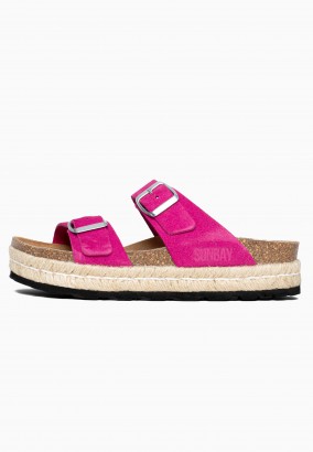 Sandales Orange à plateforme Fuchsia