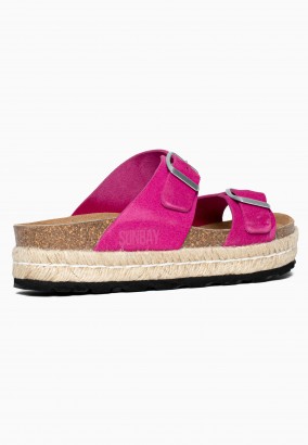 Sandales Orange à plateforme Fuchsia