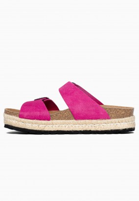 Sandales Orange à plateforme Fuchsia