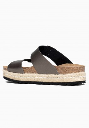 Sandales Orange à plateforme Pewter