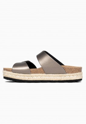 Sandales Orange à plateforme Pewter