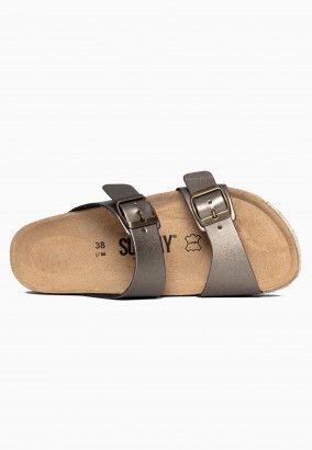 Sandales Orange à plateforme Pewter