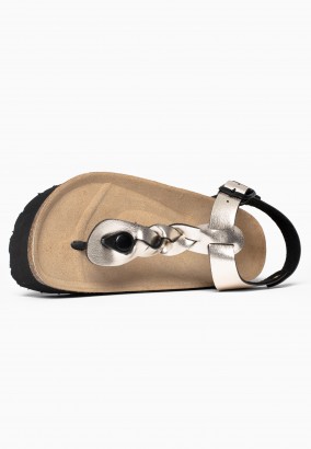 Sandales Arroz à plateforme Or clair