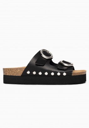 Sandales Iberica à plateforme Noir