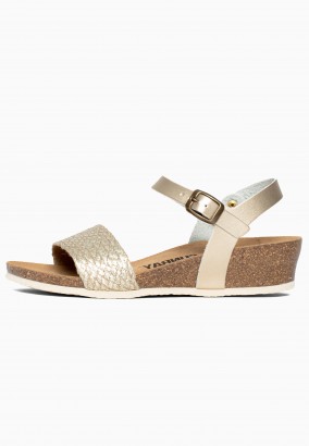 Sandales Esperance Compensées et semi-compensées Or clair