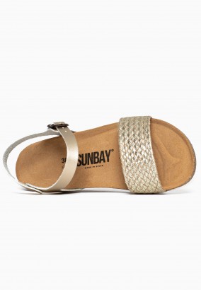 Sandales Esperance Compensées et semi-compensées Or clair