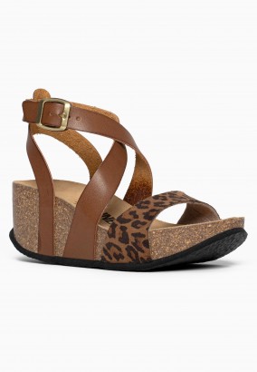 Sandales Boulia Compensées et semi-compensées Leopard