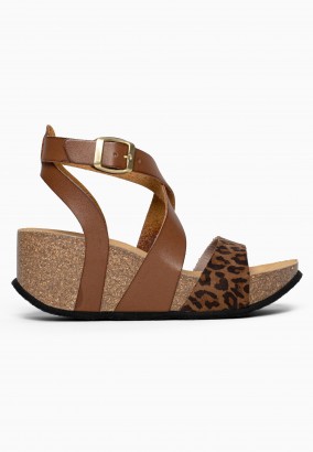 Sandales Boulia Compensées et semi-compensées Leopard