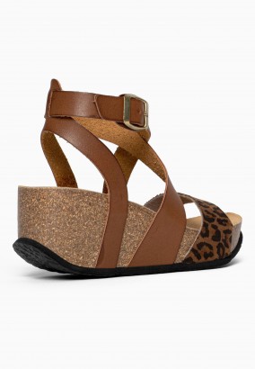 Sandales Boulia Compensées et semi-compensées Leopard