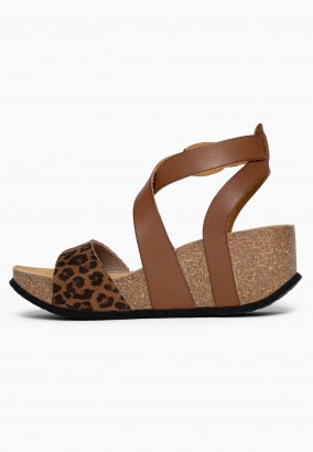 Sandales Boulia Compensées et semi-compensées Leopard
