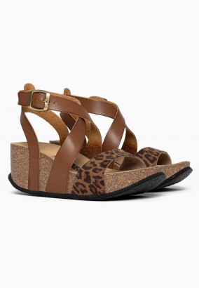 Sandales Boulia Compensées et semi-compensées Leopard