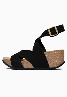 Sandales Ballina Compensées et semi-compensées Noir