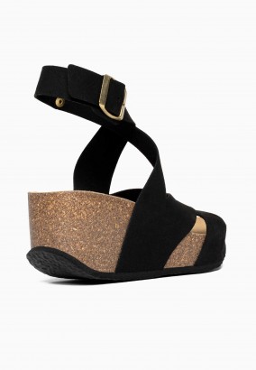 Sandales Ballina Compensées et semi-compensées Noir