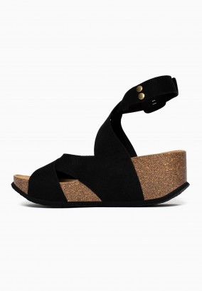 Sandales Ballina Compensées et semi-compensées Noir