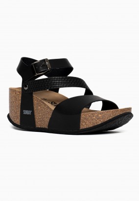 Sandales Cooma Compensées et semi-compensées Noir