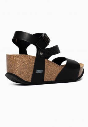 Sandales Cooma Compensées et semi-compensées Noir