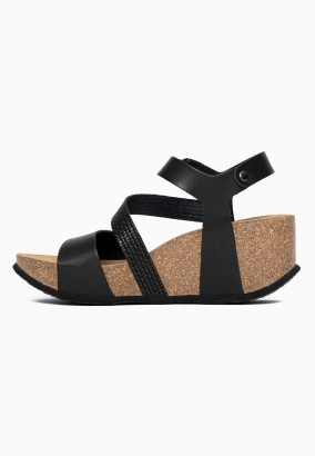Sandales Cooma Compensées et semi-compensées Noir