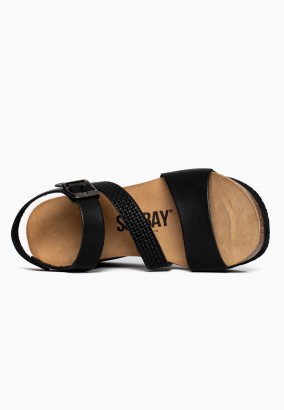 Sandales Cooma Compensées et semi-compensées Noir