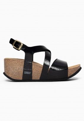 Sandales Adelaide Compensées et semi-compensées Noir