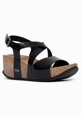Sandales Adelaide Compensées et semi-compensées Noir