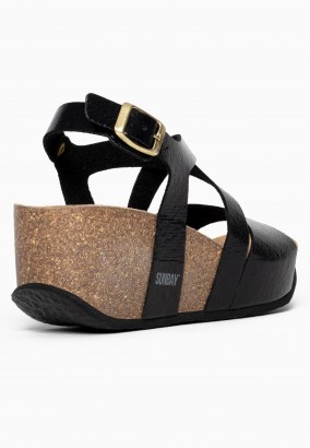 Sandales Adelaide Compensées et semi-compensées Noir