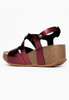Sandales Adelaide Compensées et semi-compensées Bordeaux