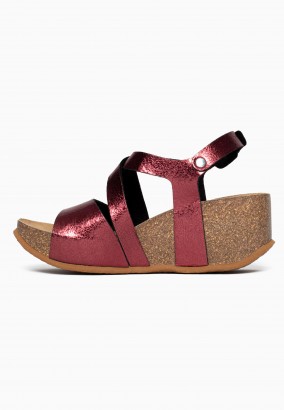Sandales Adelaide Compensées et semi-compensées Bordeaux