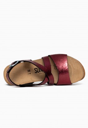 Sandales Adelaide Compensées et semi-compensées Bordeaux