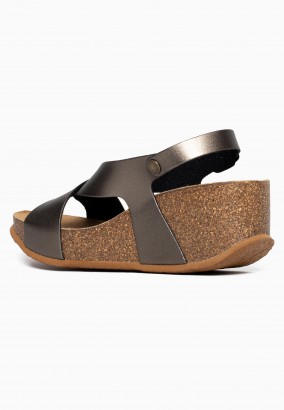 Sandales Pavot Compensées et semi-compensées Pewter