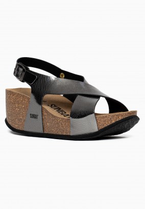 Sandales Pavot Compensées et semi-compensées Pewter