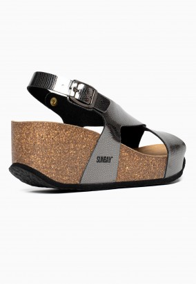 Sandales Pavot Compensées et semi-compensées Pewter