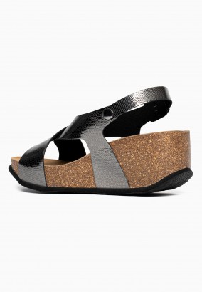 Sandales Pavot Compensées et semi-compensées Pewter