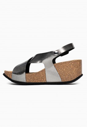 Sandales Pavot Compensées et semi-compensées Pewter