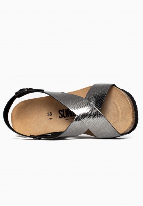 Sandales Pavot Compensées et semi-compensées Pewter