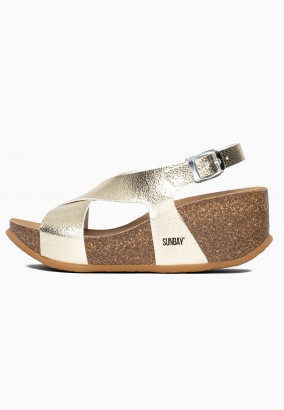 Sandales Pavot Compensées et semi-compensées Or clair