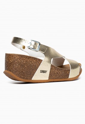 Sandales Pavot Compensées et semi-compensées Or clair