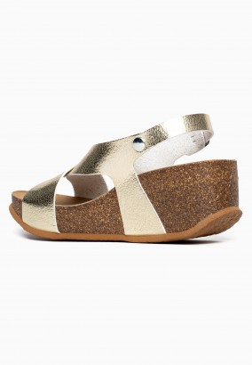 Sandales Pavot Compensées et semi-compensées Or clair