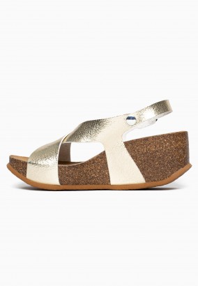 Sandales Pavot Compensées et semi-compensées Or clair