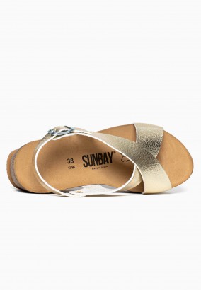 Sandales Pavot Compensées et semi-compensées Or clair