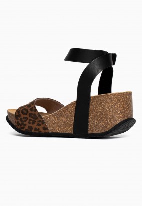 Sandales Peony Compensées et semi-compensées Leopard