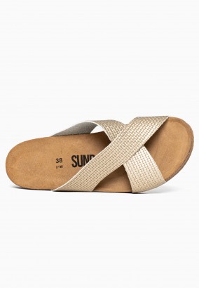 Sandales Brisbane Compensées et semi-compensées Or clair