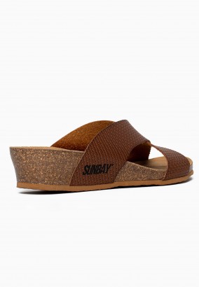 Sandales Brisbane Compensées et semi-compensées Camel