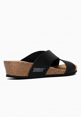 Sandales Brisbane Compensées et semi-compensées Noir