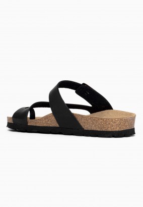 Sandales Biloela à entre-doigts Noir