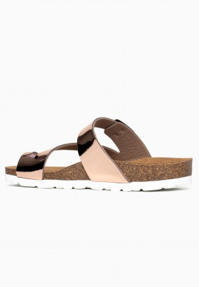 Sandales Biloela à entre-doigts Rose gold